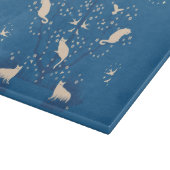 たそがれの雄猫のガラスまな板 カッティングボード (角)