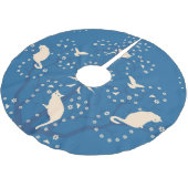 たそがれの雄猫の木のスカート ブラッシュドポリエステルツリースカート (アングル)