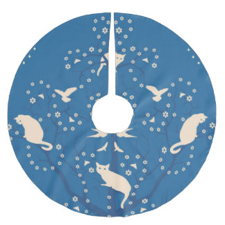 たそがれの雄猫の木のスカート ブラッシュドポリエステルツリースカート