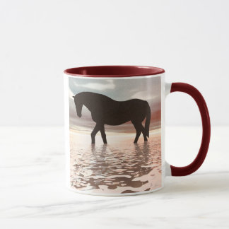 たそがれの馬のマグ マグカップ