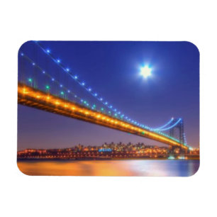 たそがれ、ジョージ・ワシントンBridgePalisades、NJ. マグネット