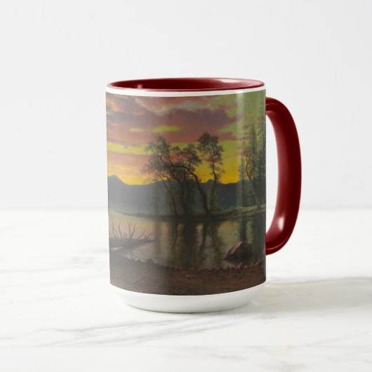たそがれ、タホ湖、c.1870s (キャンバスの油) マグカップ (正面右)