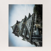 たそがれ、chuoku、大阪日本の大阪城 ジグソーパズル (縦)