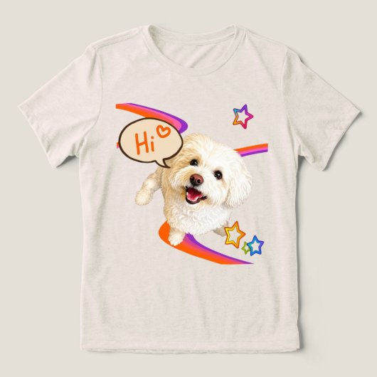 「ただいま!」とひとこと トライブレンドTシャツ (デザイン正面)