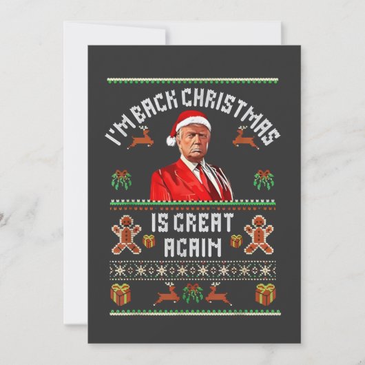 ただいま!クリスマスはまた最高です トランプ大統領選挙 招待状 (正面)