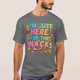 ただおやつ目当てで来ただけ お菓子好き フードファン ユーモア Tシャツ