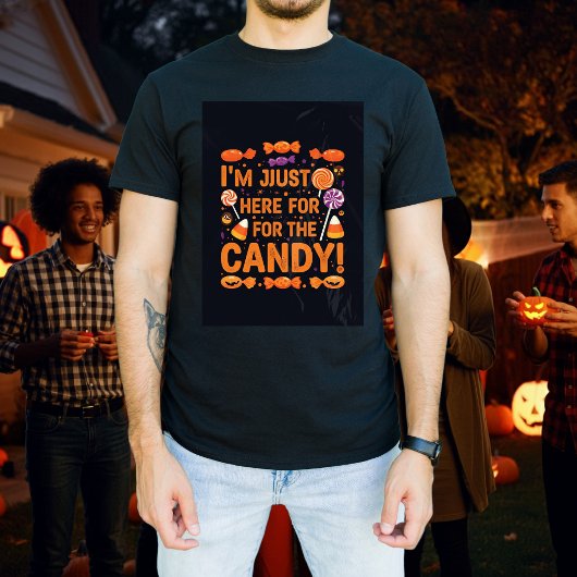 ただお菓子目当て！ | かわいいハロウィンTシャツ Tシャツ