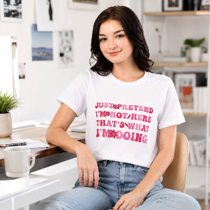 ただここにいないことにしてね 冗談めいた内向型の人向け トライブレンドTシャツ