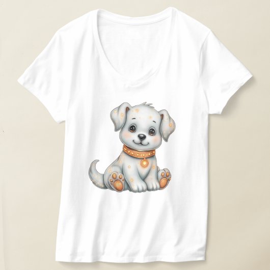 ただそこにいる子犬 Tシャツ (レイダウン)