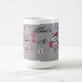 ただそれだけ! ピンクのグリッターのタイルのマグ コーヒーマグカップ (中央)