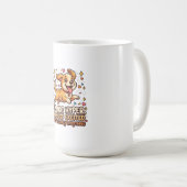 ただただワクワクしてるだけ | かわいいパピーGIF コーヒーマグカップ (正面右)