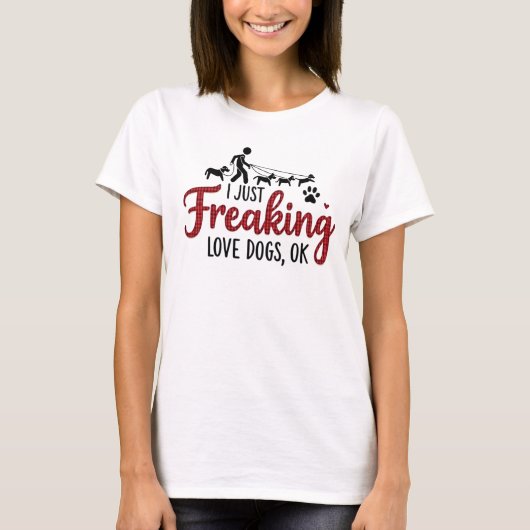 ただただ犬が大好き!オッケー Tシャツ (正面)