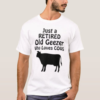 ただのおじいさん おかしな退職 牛 Tシャツ