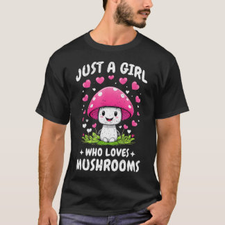 ただのきのこが好きな女の子 キノコ好き キノコラブ Tシャツ