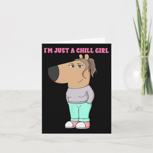 ただののんびりガール ミーム 面白 のんびり カード (正面)