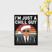 ただのんびりしたオレの面白いトランプサンタ帽 カード (黄色い花)