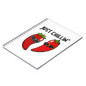 ただのんびり面白いレッドホットチリペッパーの駒 ノートブック (左側)