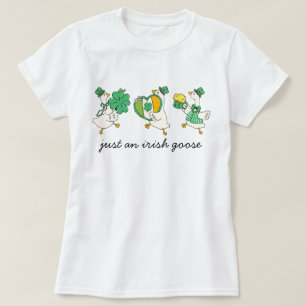 ただのアイルランドのガチョウがかわいいセントパトリックデー Tシャツ