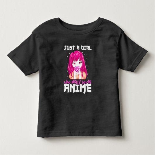 ただのアニメが本当に好きな女の子 トドラーTシャツ (正面)