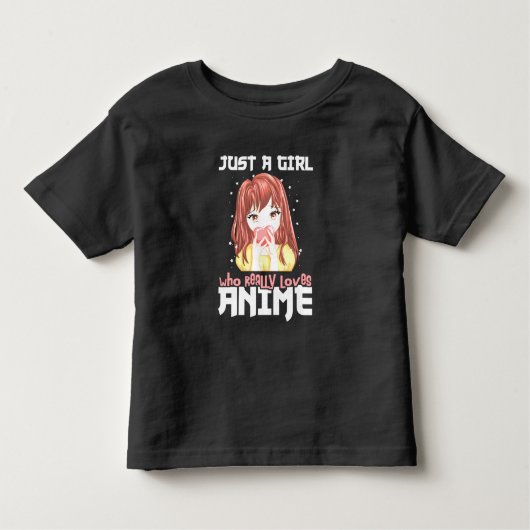 ただのアニメが本当に好きな女の子 トドラーTシャツ (正面)