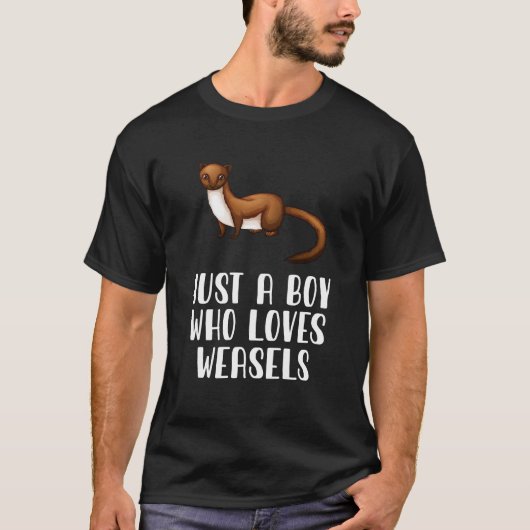 ただのイタチ好きの少年 Tシャツ (正面)