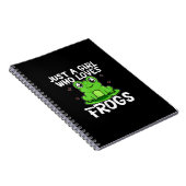 ただのカエル好きの女の子 |かわいいグリーンカエルのプレゼント ノートブック (右側)