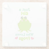 ただのカエル好きの女の子 ガラスコースター (裏面)