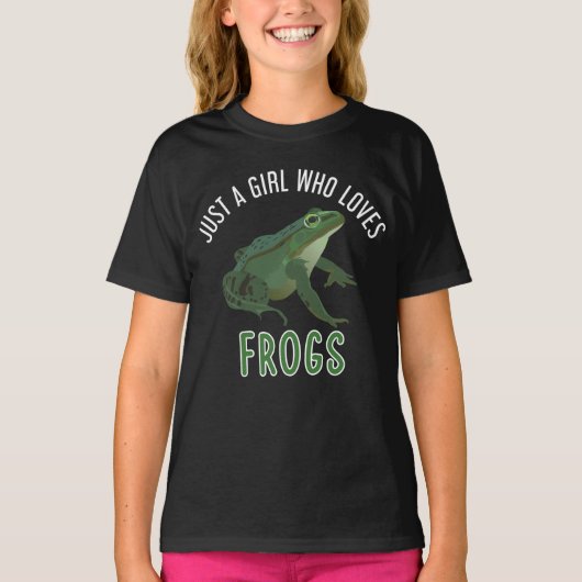 ただのカエル好きの女の子 Tシャツ (正面)