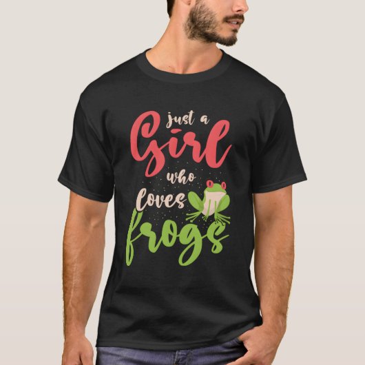 ただのカエル好きの女の子 Tシャツ (正面)