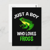 ただのカエル好きの少年 ポストカード (正面/裏面)