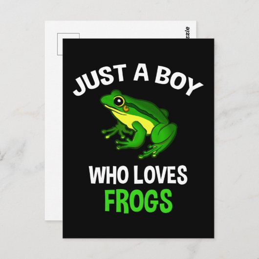 ただのカエル好きの少年 ポストカード (正面/裏面)