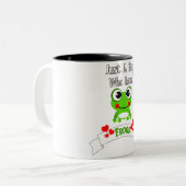 ただのカエル好きの少年 |世界で最も可愛いカエル ツートーンマグカップ (正面左)