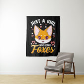 ただのキツネ好きな女の子 キッズ ガールズ かわいいキツネ タペストリー (インサイチュ)