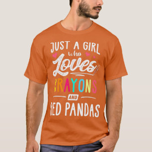 ただのクレヨンが好きな女の子と、レッサーパンダが好きな女の子 Tシャツ
