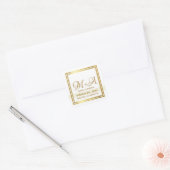 ただのシンプルシック結婚なモノグラムの スクエアシール (封筒)