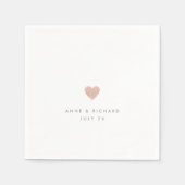 ただのシンプル愛ハート結婚のお祝い スタンダードカクテルナプキン (正面)