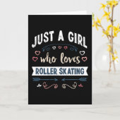 ただのスケートが好きな女の子の面白いギフト カード (黄色い花)