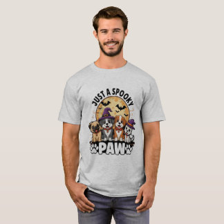ただのスプーキーなパウ | かわいいハロウィンの犬 Tシャツ