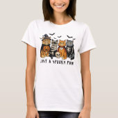 ただのスプーキー・ポー・ハロウィン・キャッツ Tシャツ (正面)