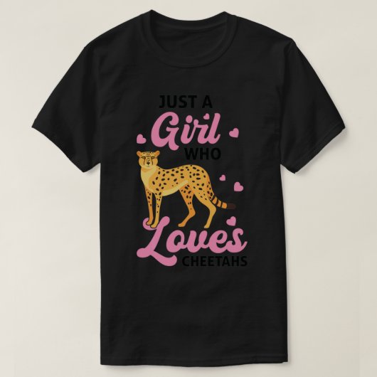 ただのチーター好きな女  チーター Tシャツ (デザイン正面)