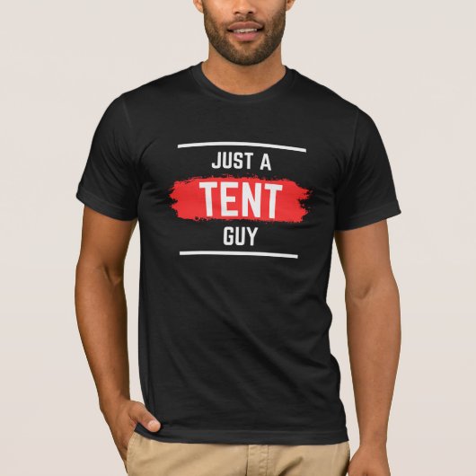 「ただのテント男」タイポグラフィー、結婚式、面白い Tシャツ (正面)