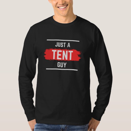 「ただのテント男」タイポグラフィー、結婚式、面白い Tシャツ (正面)