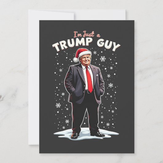 ただのトランプ支持者、くつろぎのクリスマスサンタ 招待状 (正面)