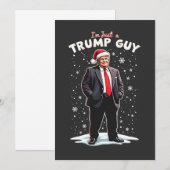 ただのトランプ支持者、くつろぎのクリスマスサンタ 招待状 (正面/裏面)