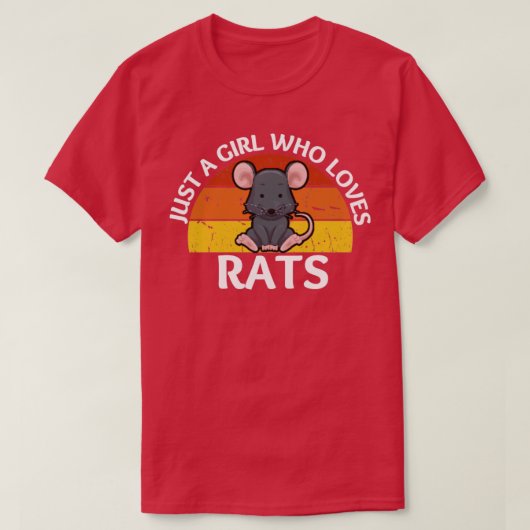 ただのネズミ好きの女の子 Tシャツ (デザイン正面)