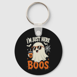 “ただのハロウィーンに来た” ゴーストデザイン キーホルダー