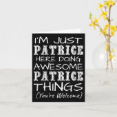 ただのパトリスよ、ここでパトリスらしい素晴らしいことをしてるだけ カード (黄色い花)