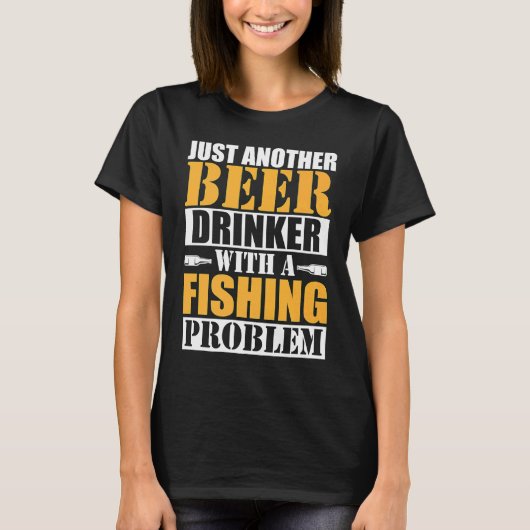 ただのビール好きな釣りバカ Tシャツ (正面)