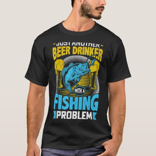ただのビール好きな釣りバカ Tシャツ (正面)