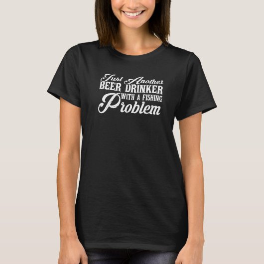 ただのビール好きの釣りバカ Tシャツ (正面)